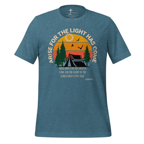 Arise for The Light Christian Bible Verse T-Shirt